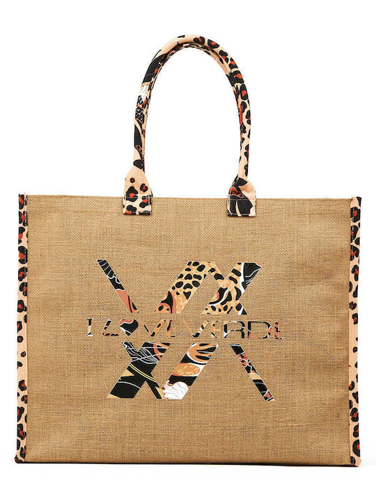 Verde Women's Beach Bag 14-0293 Jute Camel