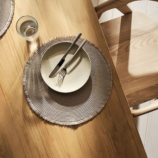 Gofis Home Round Fabric Placemat Beige 38cm
