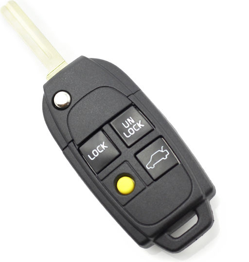 CarGuard Carcasă cheie auto cu lamă cu 4 butoane pentru Volvo