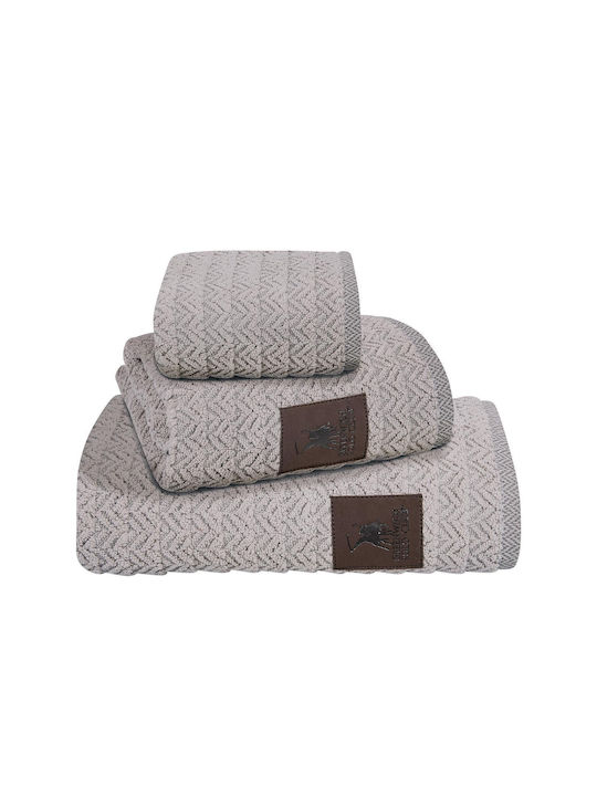 Greenwich Polo Club 3pc Bath Towel Set Gray Weight 550gr/m²