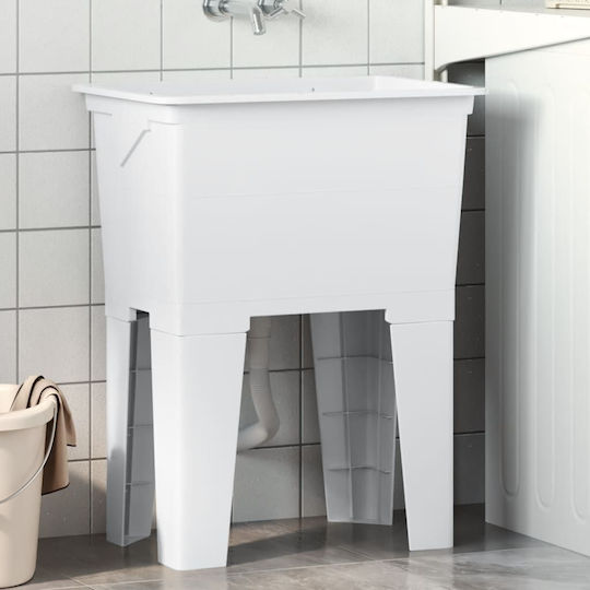 vidaXL Επικαθήμενος Νιπτήρας Πορσελάνης 59x41cm Λευκός