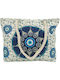 Gift-Me Τσάντα Θαλάσσης από Καραβόπανο με Πορτοφόλι με σχέδιο Μάτι Μπλε