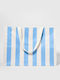 Sunnylife Beach Bag Blue with Stripes