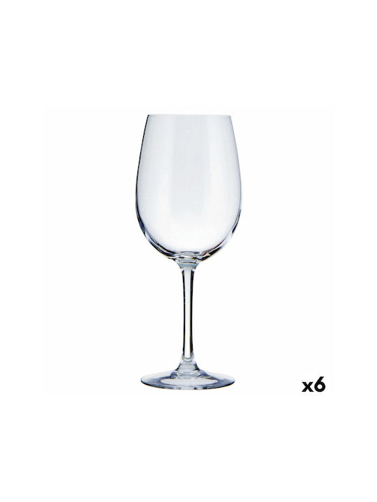 Ebro Set de Pahare pentru Vin Alb din Sticlă Fără Colțuri 720ml 6buc