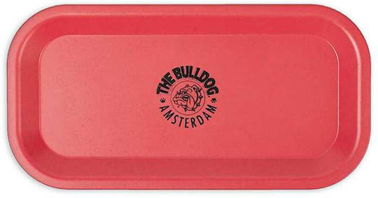 The Bulldog Amsterdam Kunststoff Rechteckig Serviertablett mit Griffen in Rot Farbe 20.5cm 1Stück