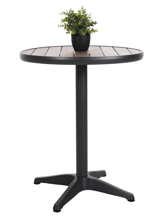 Tisch für kleine Außenbereiche Stabil Alexa Charcoal 60x60x73cm