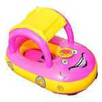 Aufblasbarer Kinder-Schwimmtrainer Smile Auto Lenkradgriffe & Sonnenschutz Pink