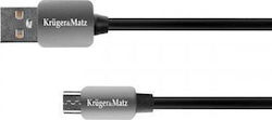 Kruger & Matz KM0323 Reguläres USB 2.0 in Micro-USB 0,2m Schwarzes
