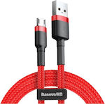 Baseus Regular USB 2.0 to micro USB Cable Κόκκινο 1m (CAMKLF-B09) 1τμχ