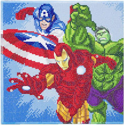 Craft Buddy Παιδικές Χειροτεχνίες Superheros Marvel Crystal Art Canvas Kit 30x30cm Cbcak-mcu940m