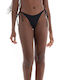 Bikini Slip με Κορδονάκια Μαύρο