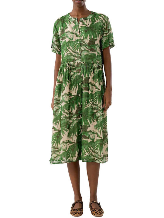 Lollys Laundry Midi Shirt Dress Dress Green