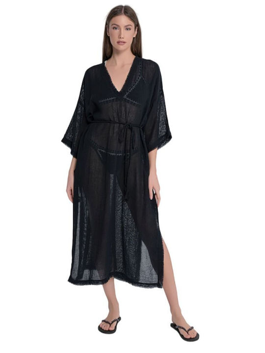 Fullah Sugah Γυναικείο Φόρεμα Παραλίας Μαύρο