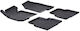 Autoline Set of Front and Rear Mats 4pcs Tray Type for Citroen C4 2011 Black