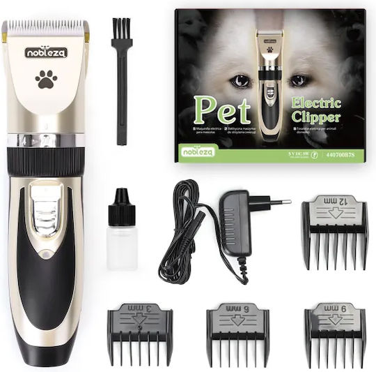 Nobleza Pet Electric Clipper Dog Cat Grooming Machine 4 Combs 17.6x4.5x4.2cm