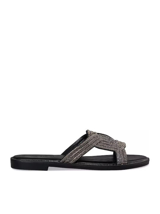 Envie Shoes Women's Flat Sandals in Black Color