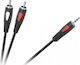 Cabletech Καλώδιο Ήχου 3.5mm male - 2x RCA male Μαύρο 1m KPO4004-1.0