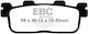 EBC Мотоциклетни Накладки Отзад
