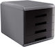 Organizer Mydesk Green-black 4 Drawer 18p4pn