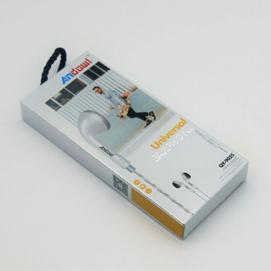 Andowl QΥ-9025 In-ear Handsfree Headphones with Connector 3.5mm White