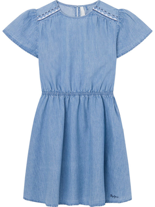 Quincy Παιδικό Φόρεμα Κοντομάνικο Τζιν 564/chambray