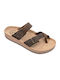 Leder Herrensandalen in Braun Farbe