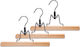 Zeller Wardrobe Hanger for Pants Wooden Beige 17111 3pcs