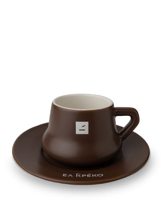 El Greco Φλιτζάνι Καφέ από Πορσελάνη Καφέ 160ml 5201866003241