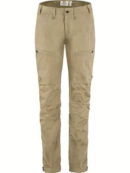 Fjallraven Abisko Lite Lang Hose Wandern Beige