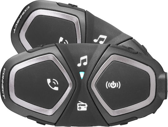 Interphone Connect HD Ενδοεπικοινωνία Διπλή για Κράνος Μηχανής με Bluetooth