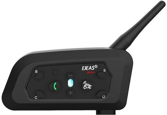 EJEAS V6 PRO+ Single Intercom for Motorcycle Helmet with Bluetooth