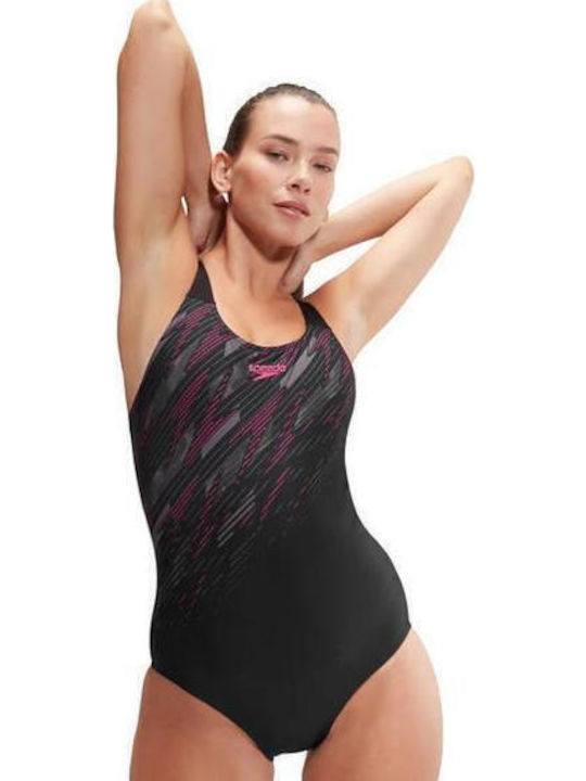 Speedo Спортен Бански Костюм Черно/Розово
