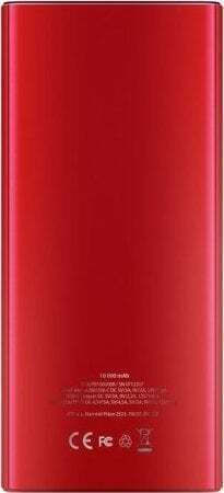 GoGEN PB100008R Power Bank 10000mAh 20W με 2 Θύρες USB-A και Θύρα USB-C Power Delivery Κόκκινο