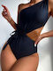 Swimsuit with Openings & Removable Padding Black