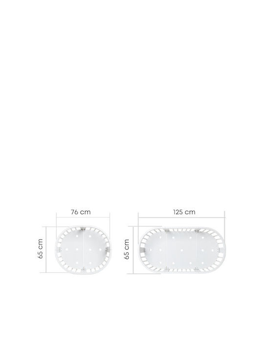 IngVart Κούνια Πολυμορφική Smart Oval Γκρι για Στρώμα 65x125cm