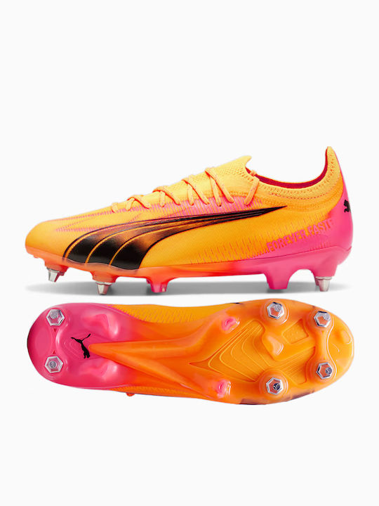 PUMA Ultra Ultimate MxSG Ghete Fotbal Cu Crampoane Portocalii PUMA Ultra Ultimate MxSG Ghete Fotbal Cu Crampoane Portocalii