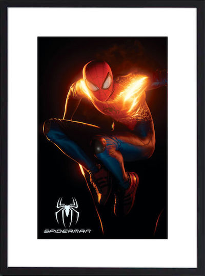 Walls Kids Framed Wall Painting Litghning Spiderman with Lighting 15x20cm