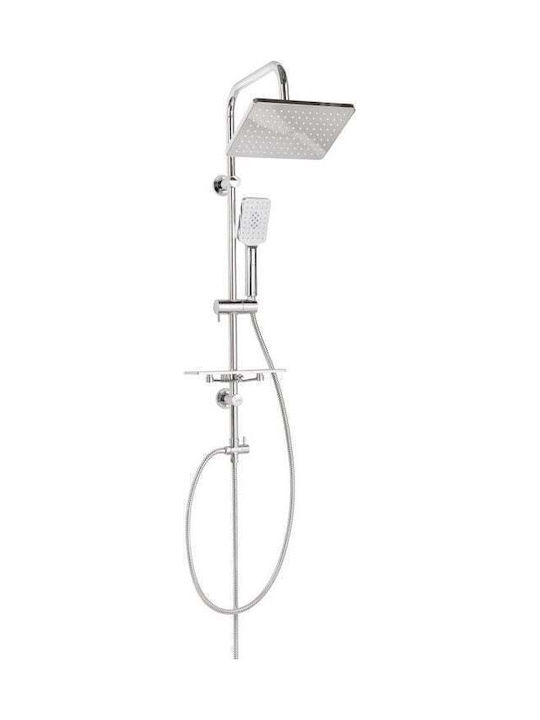 Invena Στήλη Ντουζ με Μπαταρία 26cm Γκρι