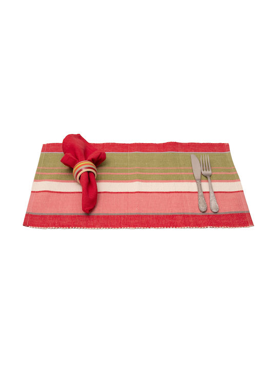 Viopros Πετσέτα Φαγητού Βαμβακερή Σετ 18τμχ Red #33 33x50εκ.