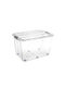 Violet Design Plastic Cutie de Depozitare cu Roți și Capac Transparent 70x49x42cm 1buc