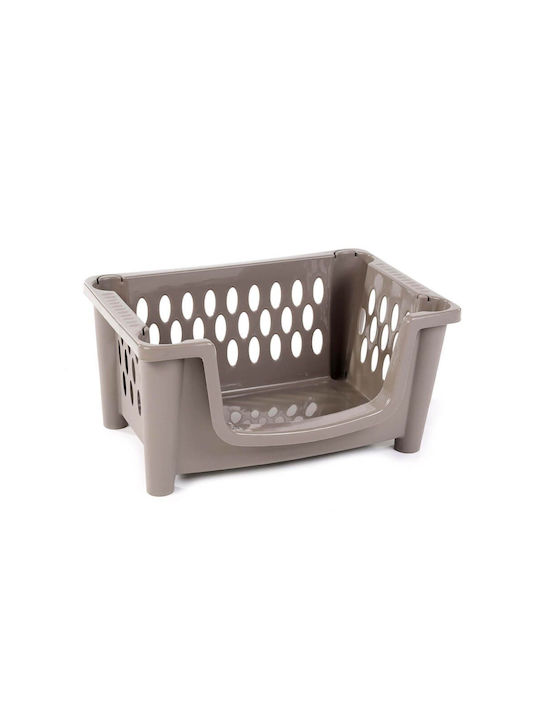 Homeplast Kunststoff Aufbewahrungsbox mit Deckel Beige 48.5x34x25cm 1Stück