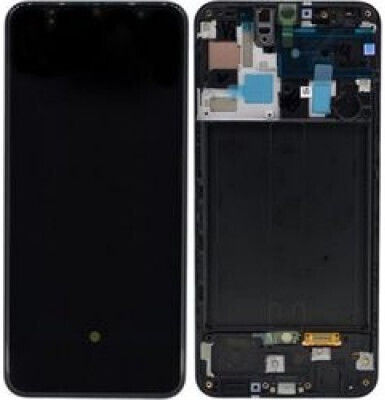 Samsung Galaxy A50 Front Cover LCD and Touch Black Original Service Pack