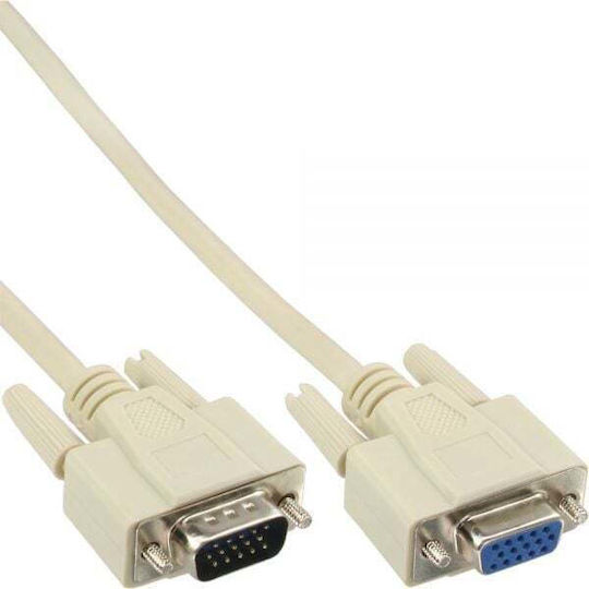 InLine Kabel VGA-Stecker - VGA-Buchse Gray 2m (17732)