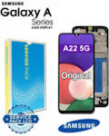 Samsung A226b Galaxy A22 5g Frontabdeckung + LCD + Touch Schwarz Original Service Pack