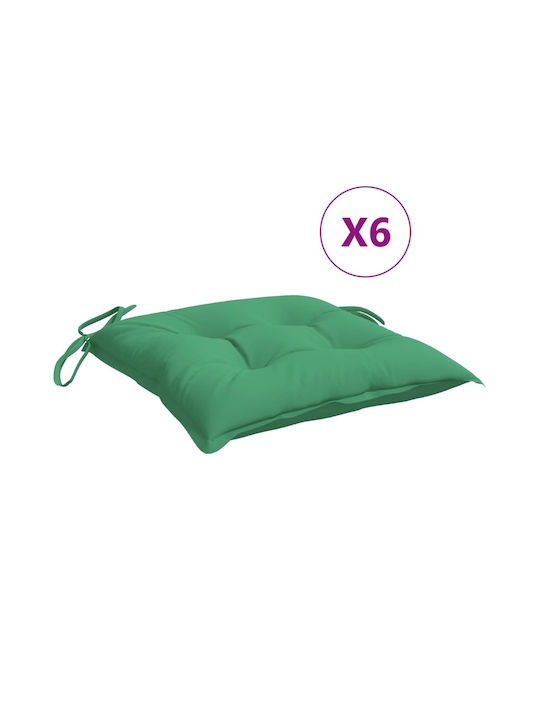 vidaXL Waterproof Garden Chair Cushion Greens 6...