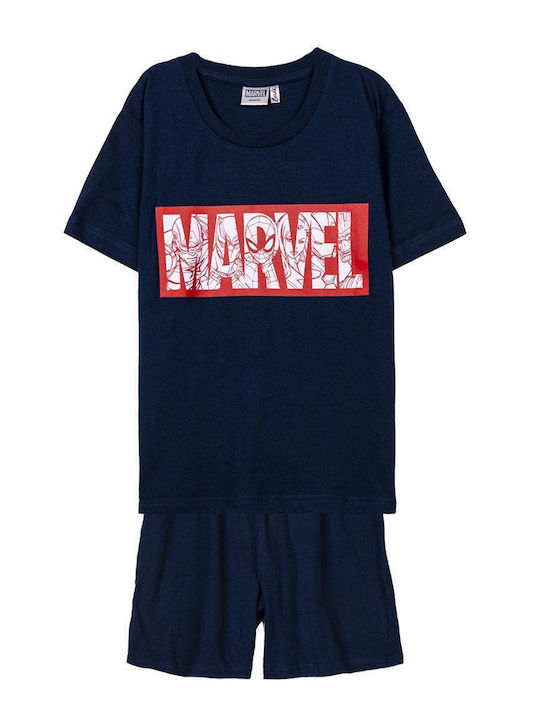 Детски Комплект със Шорти Летен 2 Части Тъмносин Marvel