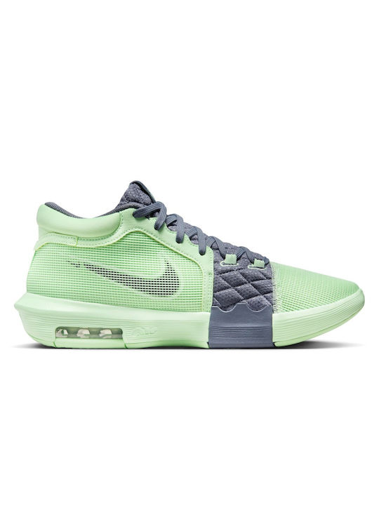 Nike LeBron Witness 8 Ψηλά Μπασκετικά Παπούτσια Vapor Green / Light Carbon / Λευκό
