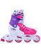 Αθλοπαιδιά 002.1083 Kids Adjustable Inline Rollers Multicolour Fuchsia/Purple/White