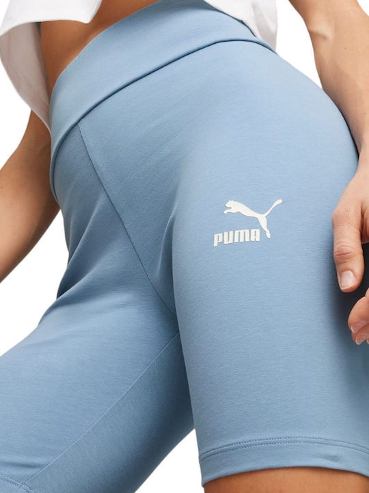 Puma Classics Tights 7 Женски легинси-шорти Високоталирани Син