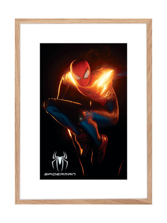 Walls Детска Рамка Litghning Spiderman от Дърво 30x40бр